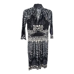 Rabbit Rabbit Rabbit Designs Deep Plunge Ruched Waist Sparkle Dress Size 4